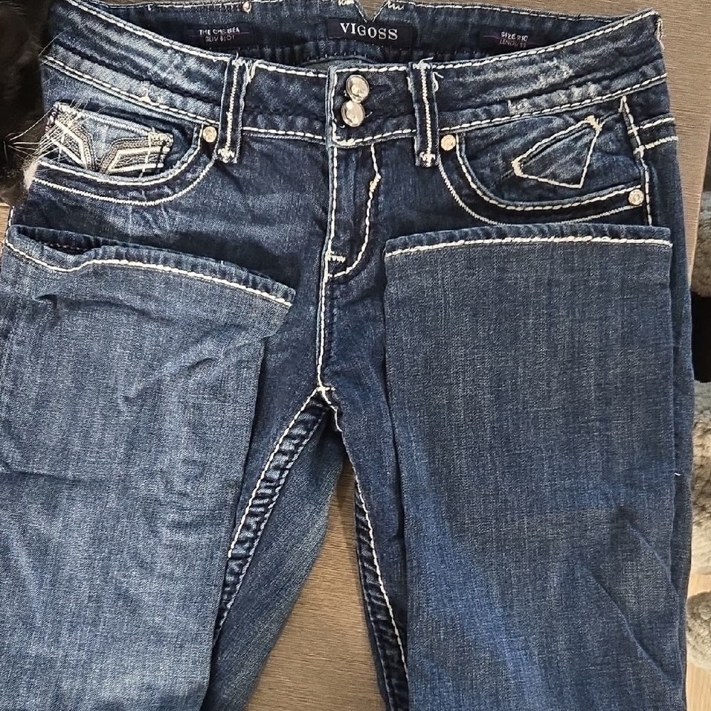 Vigoss Blue Skinny Jeans with Classic Indigo Wash